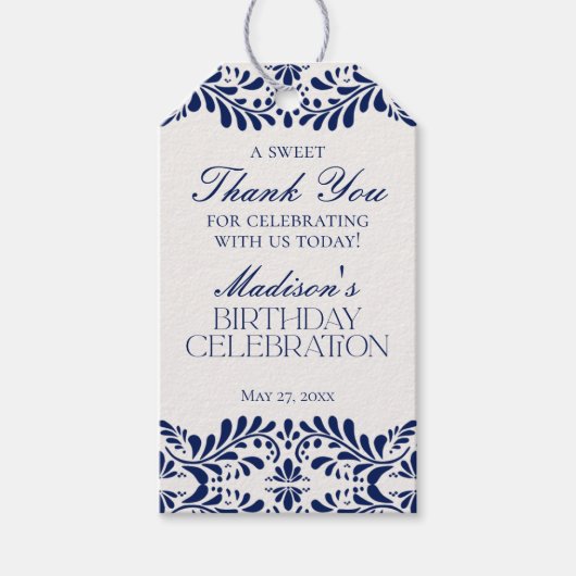 Étiquettes-cadeau Fournitures de fête d'anniversaire sur le thème de (Devant)