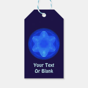 Étiquettes-cadeau Fractal Bluestar