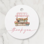 Étiquettes Cadeau Fraîchement à la Fête des mariées du marché (Devant)