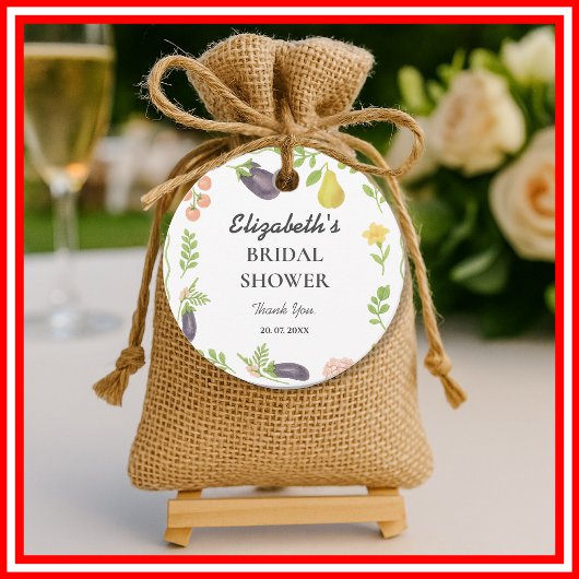 Étiquettes Cadeau Fraîchement De La Fête des mariées De Marché Des A