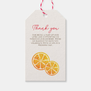 Étiquettes-cadeau Fraîcheur Citrus Foliage Mariage