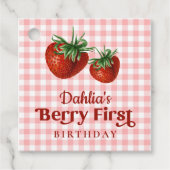 Étiquettes Cadeau Fraise 1er anniversaire Berry Premier anniversaire (Devant)