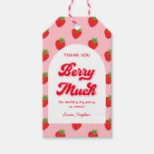Étiquettes-cadeau Fraise Anniversaire Merci Favoriser (Devant)