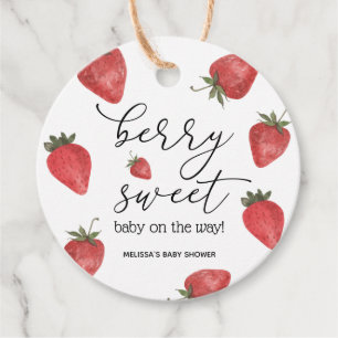 Étiquettes Cadeau Fraise Berry Sweet Baby Favy Tags