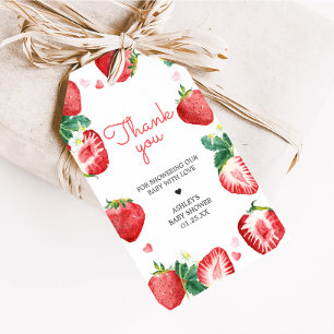 Étiquettes-cadeau Fraise Berry Sweet Baby shower Favoriser Tags