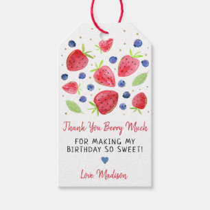 Étiquettes-cadeau Fraise bleuet Berry Sweet Anniversaire