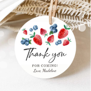 Étiquettes Cadeau Fraise Blueberry Favoriser Balise Anniversaire Ber