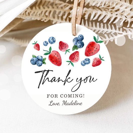 Étiquettes Cadeau Fraise Blueberry Favoriser Balise Anniversaire Ber