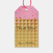 Étiquettes-cadeau Fraise crème glacée gaufre cône fête d'anniversair (Dos)