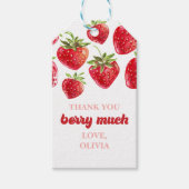 Étiquettes-cadeau Fraise Merci Berry beaucoup Favoriser (Devant)