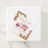 Étiquettes Cadeau Fraise rose Rouge Berry Baby shower sucré (En situation)