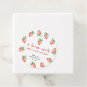 Étiquettes Cadeau Fraises à l'aquarelle (En situation)