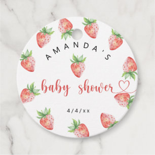 Étiquettes Cadeau Fraises - Baby shower