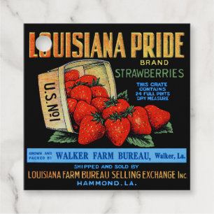 Étiquettes Cadeau Fraises de la Louisiane