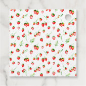 Étiquettes Cadeau Fraises et marguerites Merci de fête d'anniversair (Dos)