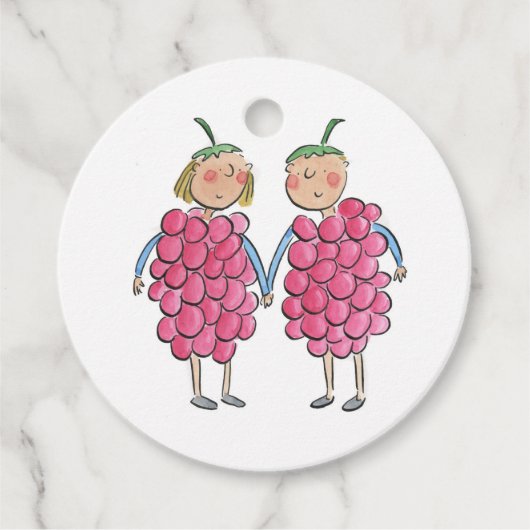 Étiquettes Cadeau Framboise (Devant)