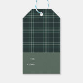 Étiquettes-cadeau Frame de pin avec Pinecones, Plaid et photo (Dos)