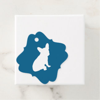Étiquettes Cadeau Français Baby shower Bulldog Français Frenchie Blu