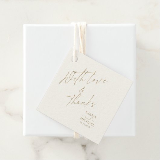 Étiquettes Cadeau Français Romance Mariage Blush ID870 (En situation)