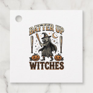 Étiquettes Cadeau Frappez les sorcières Design de baseball vintage H