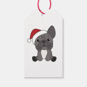 Étiquettes-cadeau French Bulldog Christmas Snow Winter Animals
