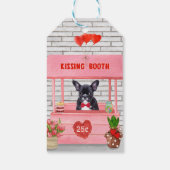 Étiquettes-cadeau French Bulldog Valentine's Day Kissing Booth (Dos)