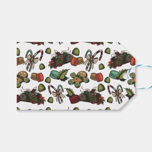 Étiquettes-cadeau Friandises de fêtes (Devant (Horizontal))