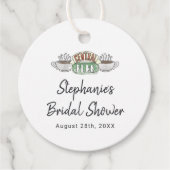 Étiquettes Cadeau FRIENDS™ | Central Perk Aquarelle Enterrement de V (Devant)