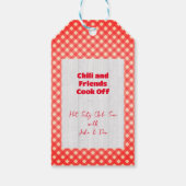 Étiquettes-cadeau Friendsgiving Potluck Chili Cook Off Thanksgiving (Dos)