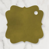 Étiquettes Cadeau Frilly Corners Merci Mariage or et blanc (Dos)