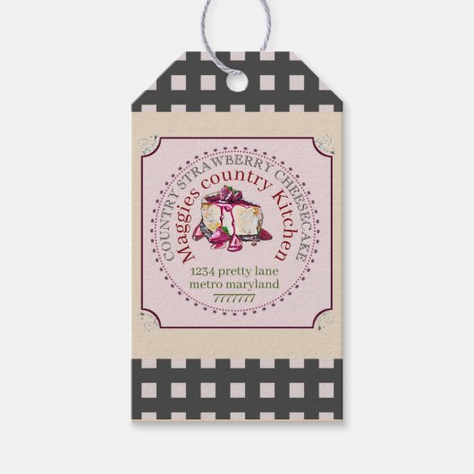 Étiquettes-cadeau fromage à la fraise (Devant)