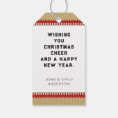 Étiquettes-cadeau Fromage de Noël drôle (Dos)