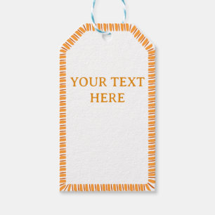 Étiquettes-cadeau Frontière de saison d'automne Texte personnalisé d
