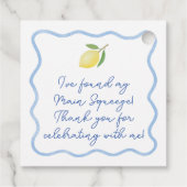 Étiquettes Cadeau Frontière ondulée tendance Mariage Squeeze Shower  (Dos)