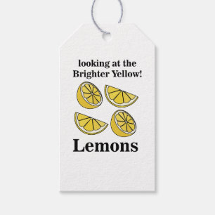 Étiquettes-cadeau Fruits De Citrons Regardant Les Citrons Jaunes Plu