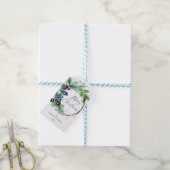 Étiquettes-cadeau Fruits d'hiver bleus (Avec de laficelle)