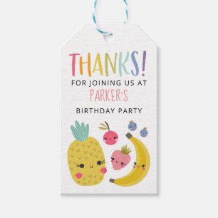 Étiquettes-cadeau Frutti Anniversaire Merci de fête Favoriser