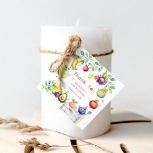 Étiquettes Cadeau Frutti deux tti Dancing Fruits 2e fête d'anniversa