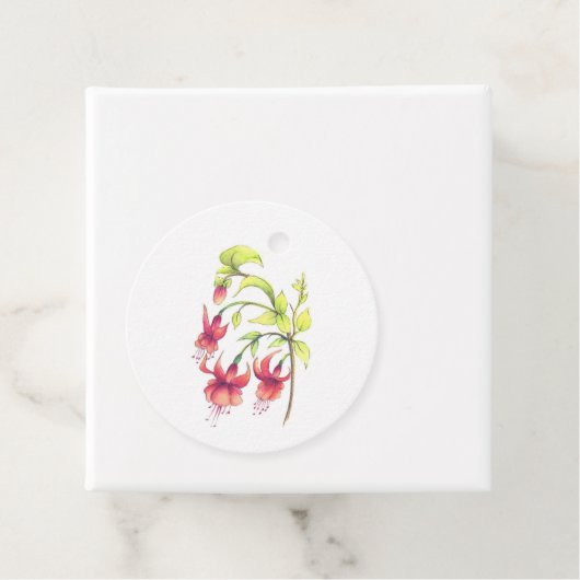 Étiquettes Cadeau Fuchsias (En situation)