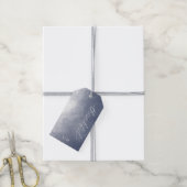 Étiquettes-cadeau Fumée bleue de la marine (Avec de la ficelle)