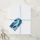 Étiquettes-cadeau Fumes bleues (Avec de laficelle)