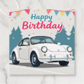 Étiquettes Cadeau Fun Auto-Thème Joyeux anniversaire (Devant)