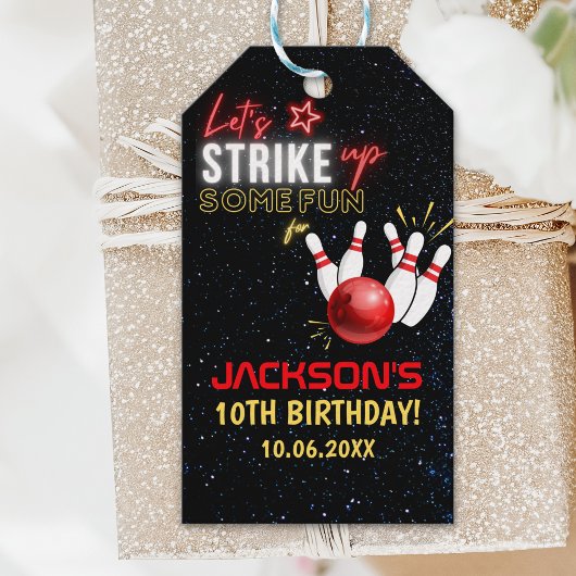 Étiquettes-cadeau Fun Bowling party for Kids