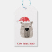 Étiquettes-cadeau Fun Capybara Santa Hat Noël (Devant)