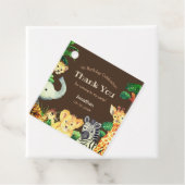 Étiquettes Cadeau Fun Chocolat Brown Jungle Animaux sauvages Anniver (En situation)