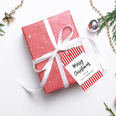 Étiquettes-cadeau Fun de Noël Whimsical mignon Stripes vacances