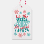 Étiquettes-cadeau Fun Décembre Saison d'hiver Eggnog Citation Word A (Devant)