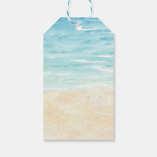 Étiquettes-cadeau Fun Facts Beach Wedding Fête des mariées Favoriser (Dos)