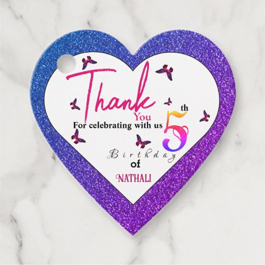 Étiquettes Cadeau Fun Fluttant (Devant)