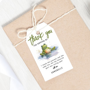 Étiquettes-cadeau Fun Frog Theme Anniversaire Merci de fête